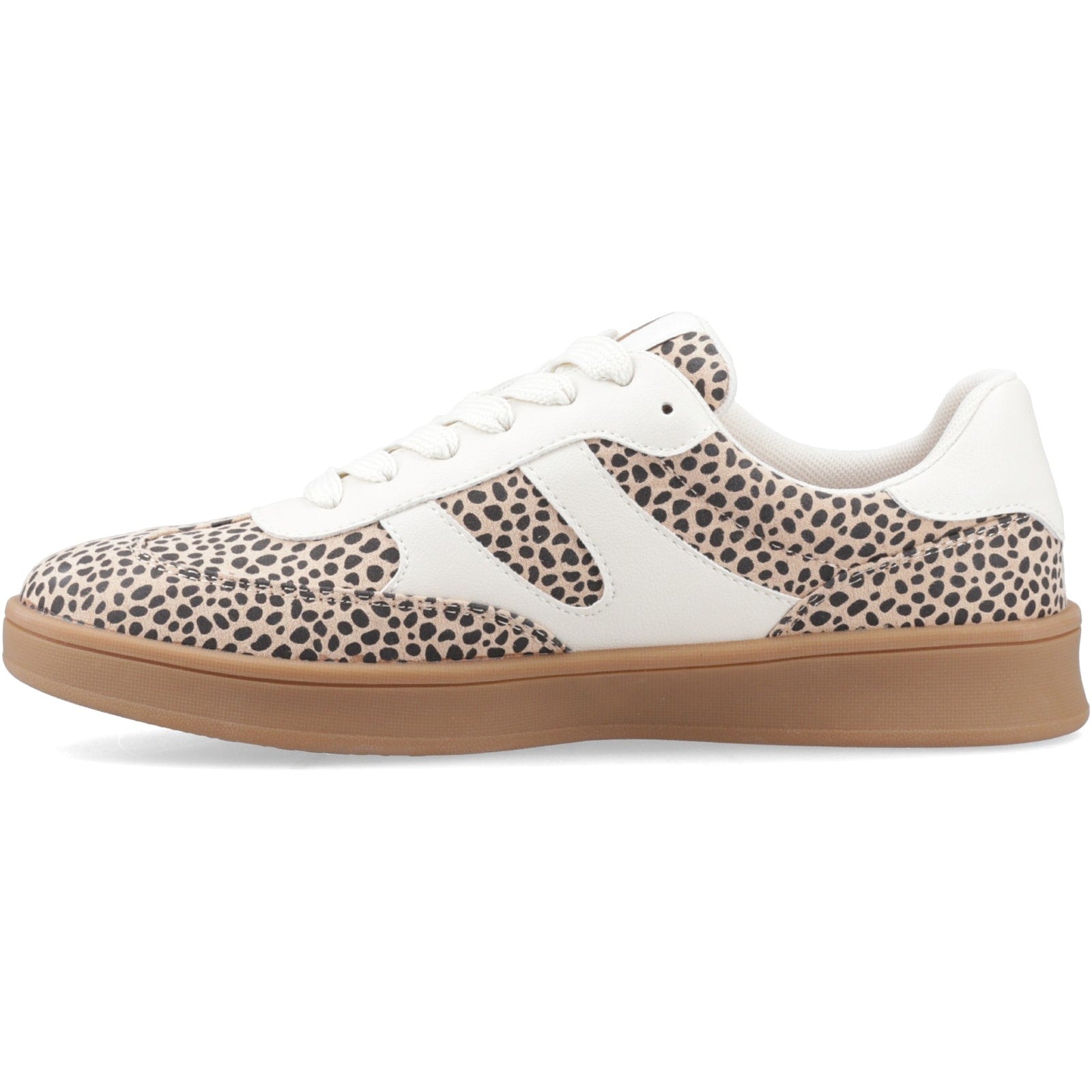Hush Puppies MAURA TEXTILE Womens Casual Trainers Leopard Tan