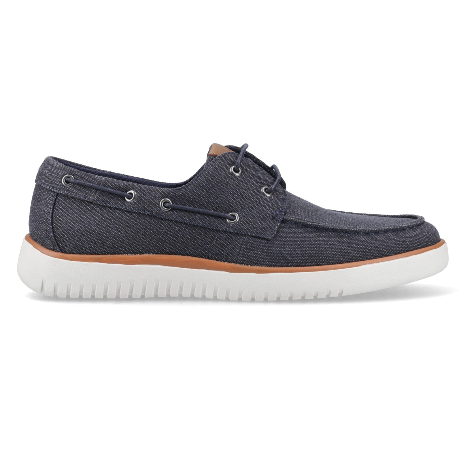 Hush Puppies DANIEL CANVAS BOAT SHOE Mens Casual Shoes Navy
