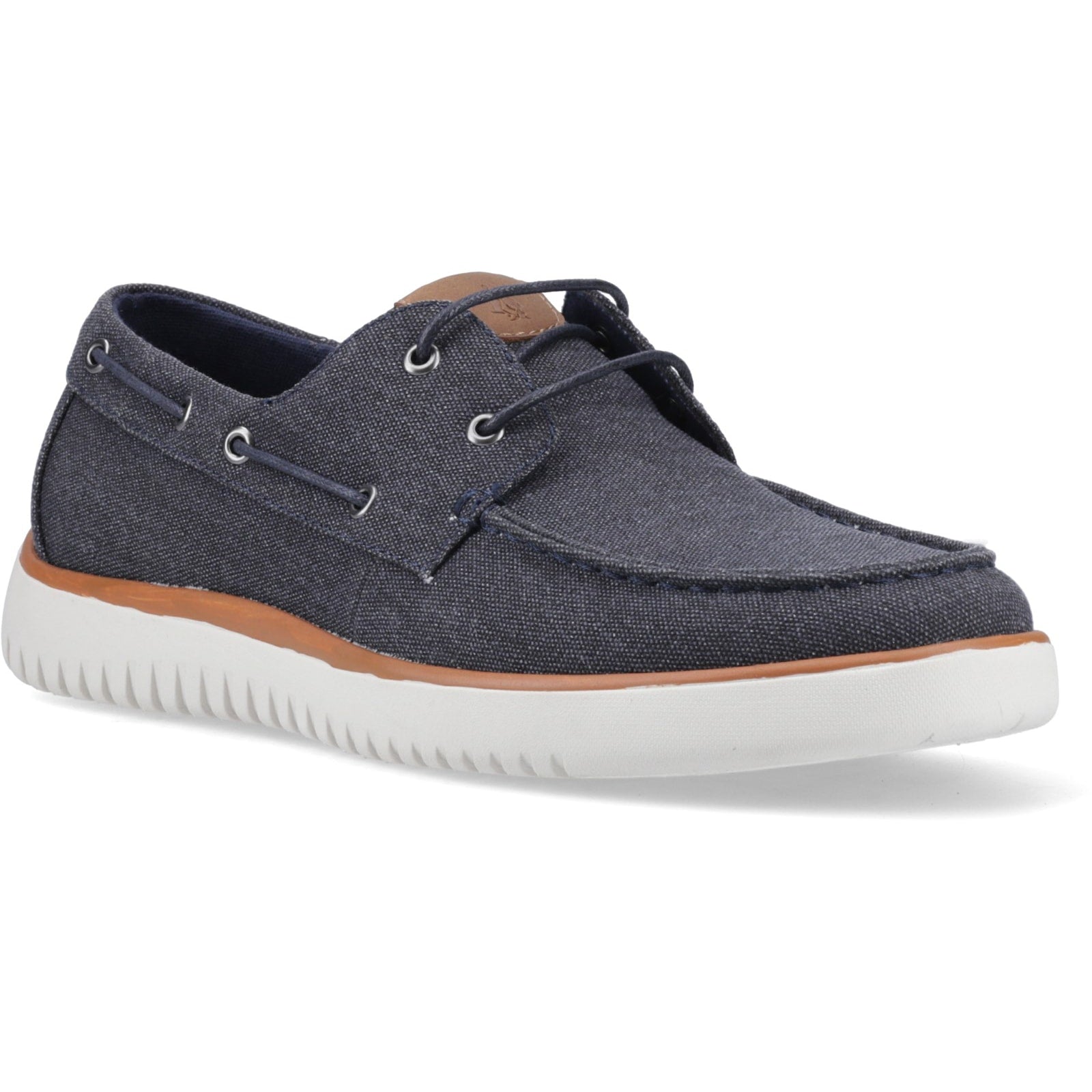 Hush Puppies DANIEL CANVAS BOAT SHOE Mens Casual Shoes Navy