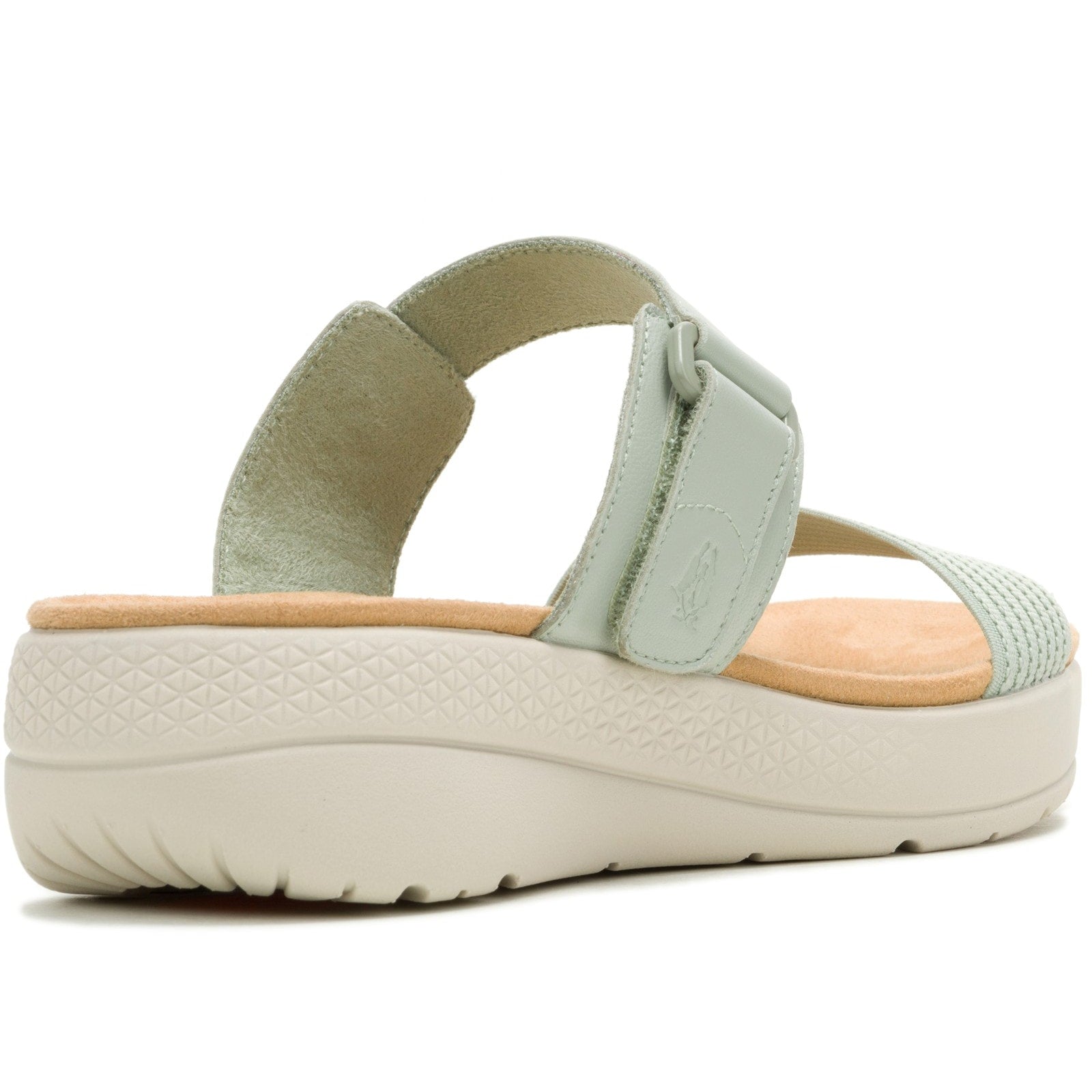 Hush Puppies BREATHE GORE SLIDE Womens Cross Strap Sandals Light Green