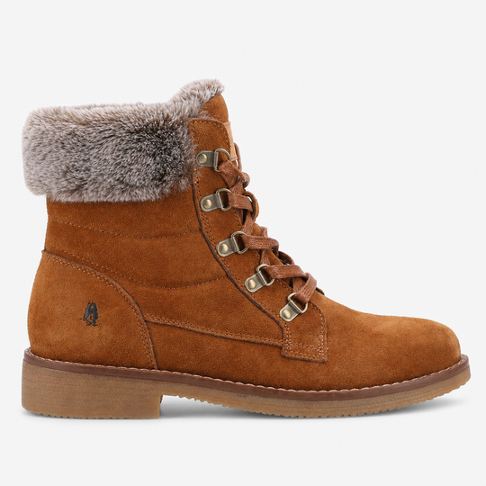 Hush Puppies Florence Wide Fit Boot Womens Ankle Boots Tan