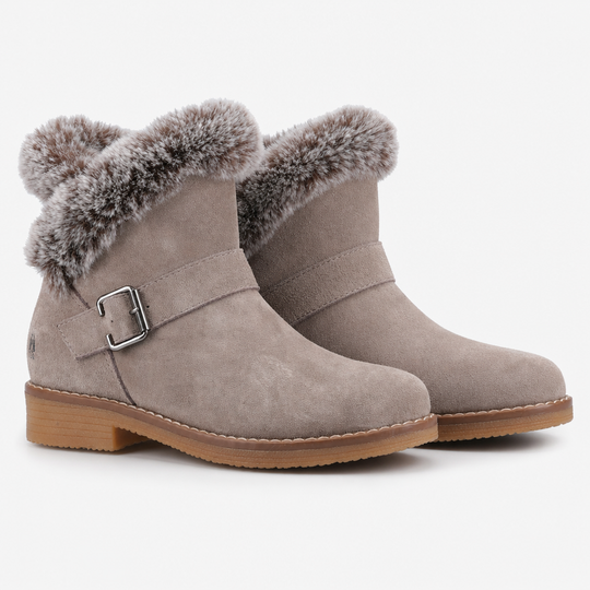 Hush Puppies Hannah Wide Fit Boot Womens Ankle Boots Taupe