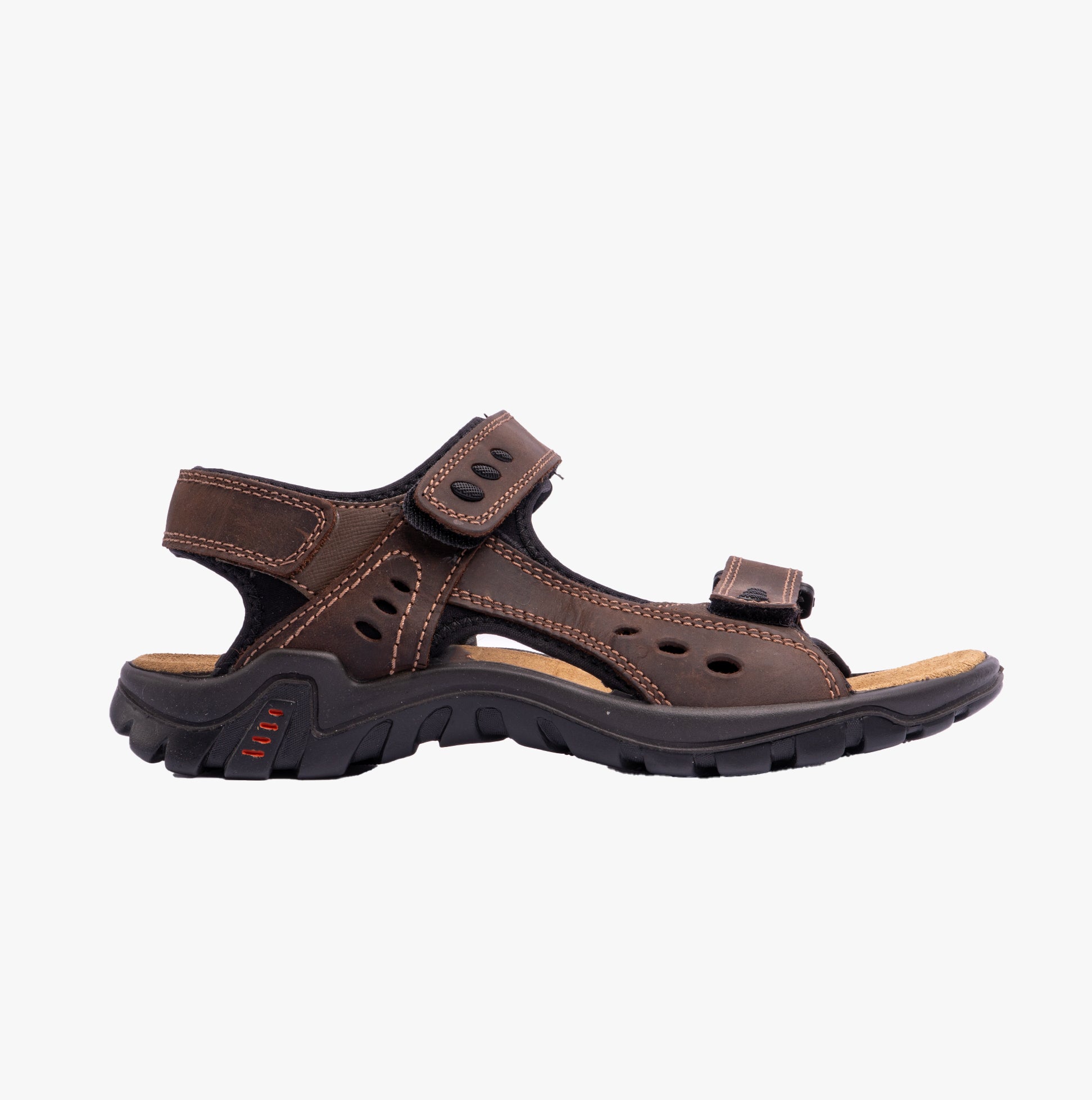 IMAC LUCAS Mens Ankle Strap Sandals Brown