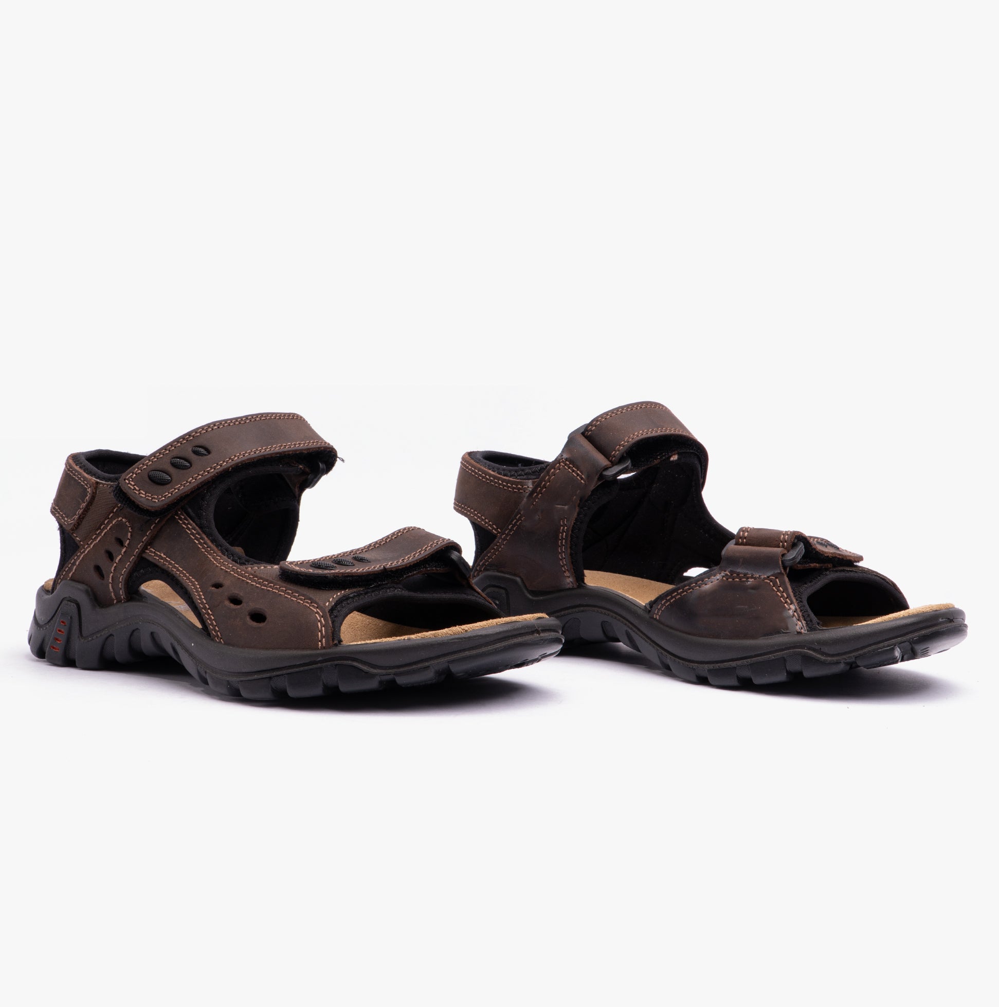 IMAC LUCAS Mens Ankle Strap Sandals Brown