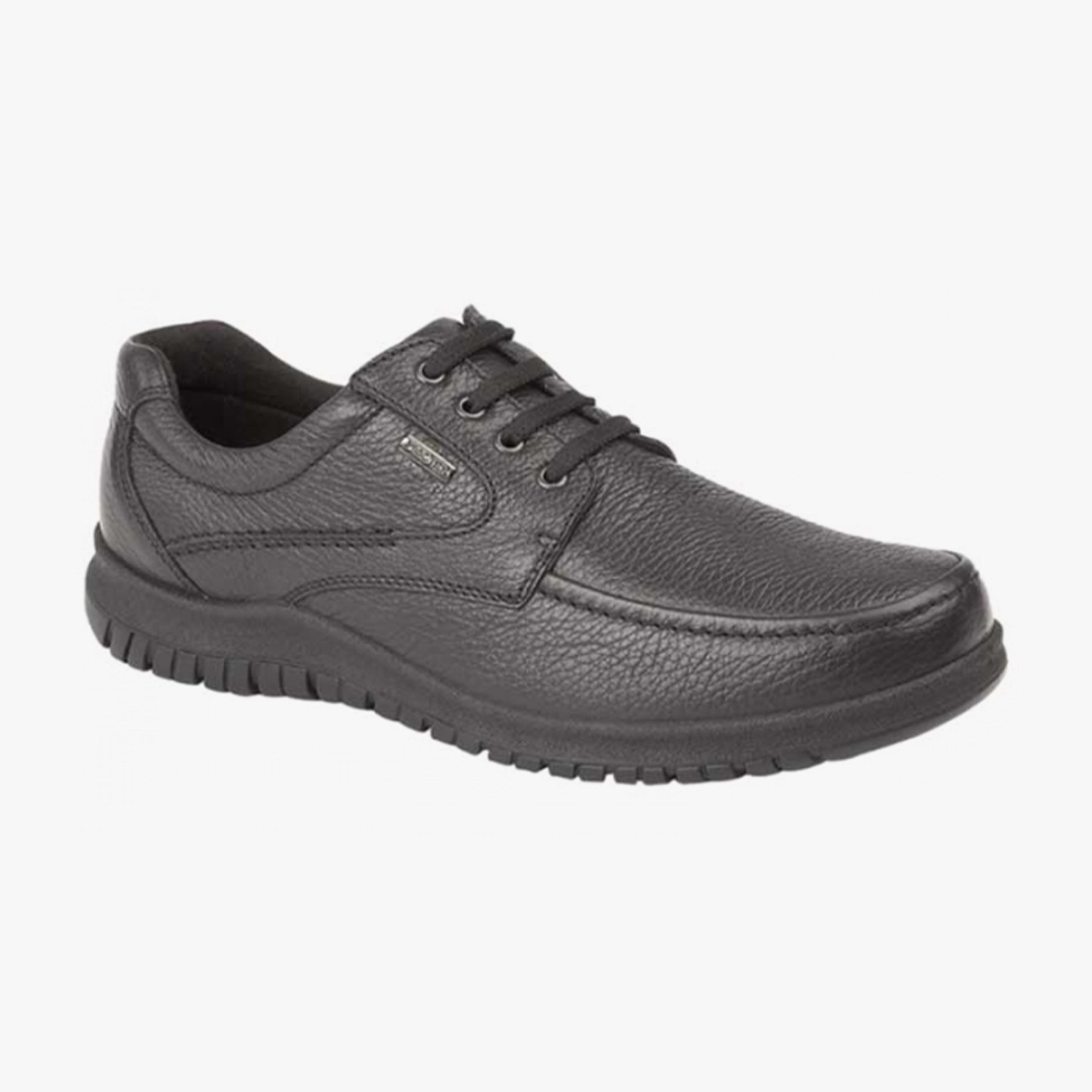 IMAC LENNIE Mens Grain Leather Apron Shoes Black