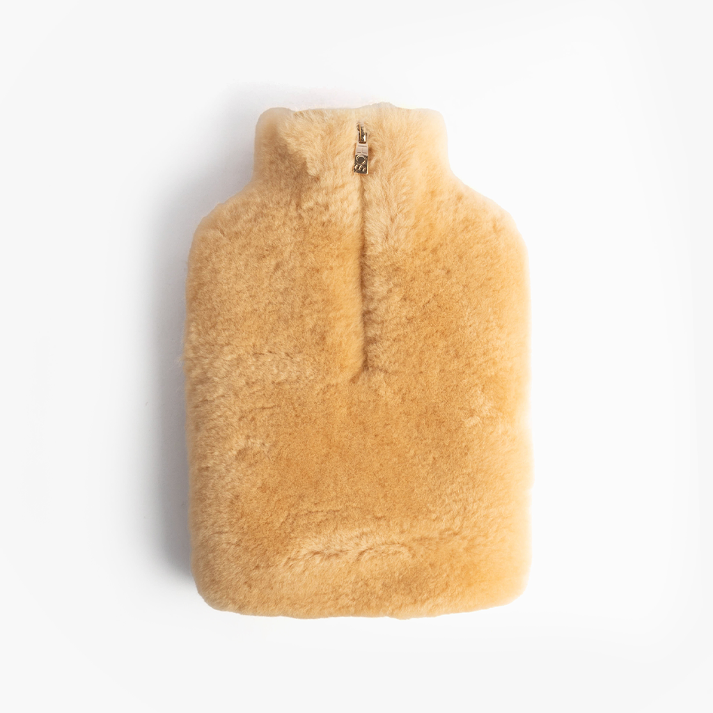 HOS Sheepskin IRIS Hot Water Bottle Cover Chestnut