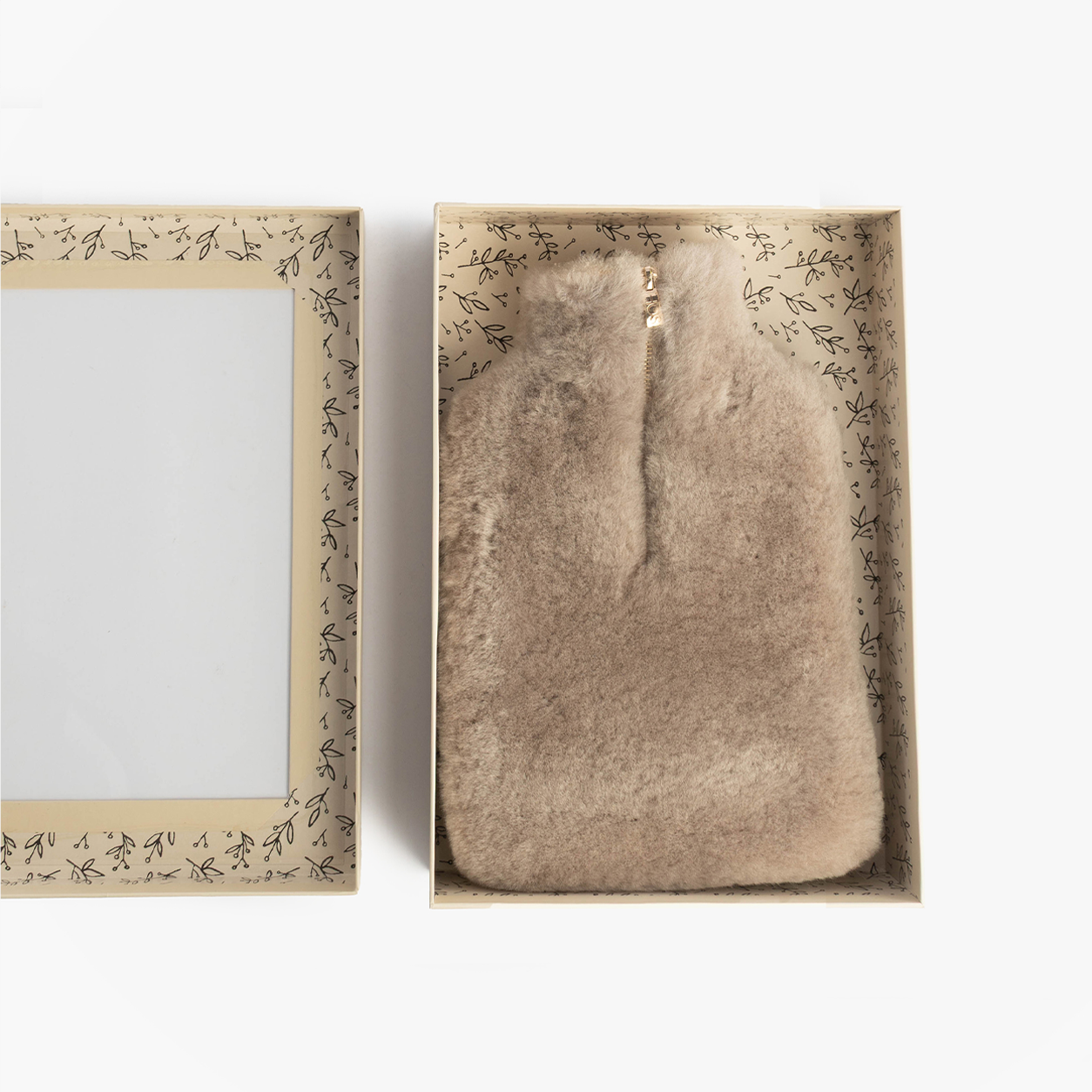 HOS Sheepskin IRIS Hot Water Bottle Cover Grey
