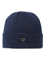 Jack & Jones DNA Mens Beanie Navy Blazer front view, comfortable cotton material in navy color.