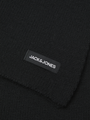 Jack & Jones DNA Mens Hat & Scarf Black detail view of tag on scarf fabric