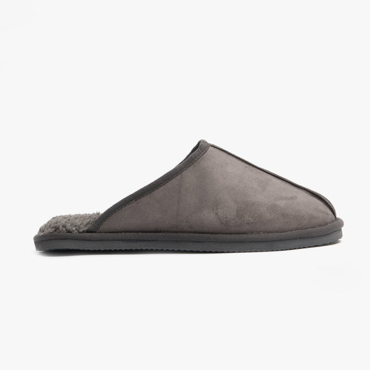 Jack & Jones DUDELY Mens Microfiber Mule Slippers Castlerock