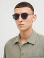 Man wearing Jack & Jones RYDER Mens Sunglasses Asphalt, lightweight design, 0.05 KG, Product Code: 12184899-ASPHLT.