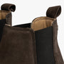 Jack & Jones BRAVO SUEDE Mens Chelsea Boots Pirate Black detail view of elasticated side panel and suede upper.