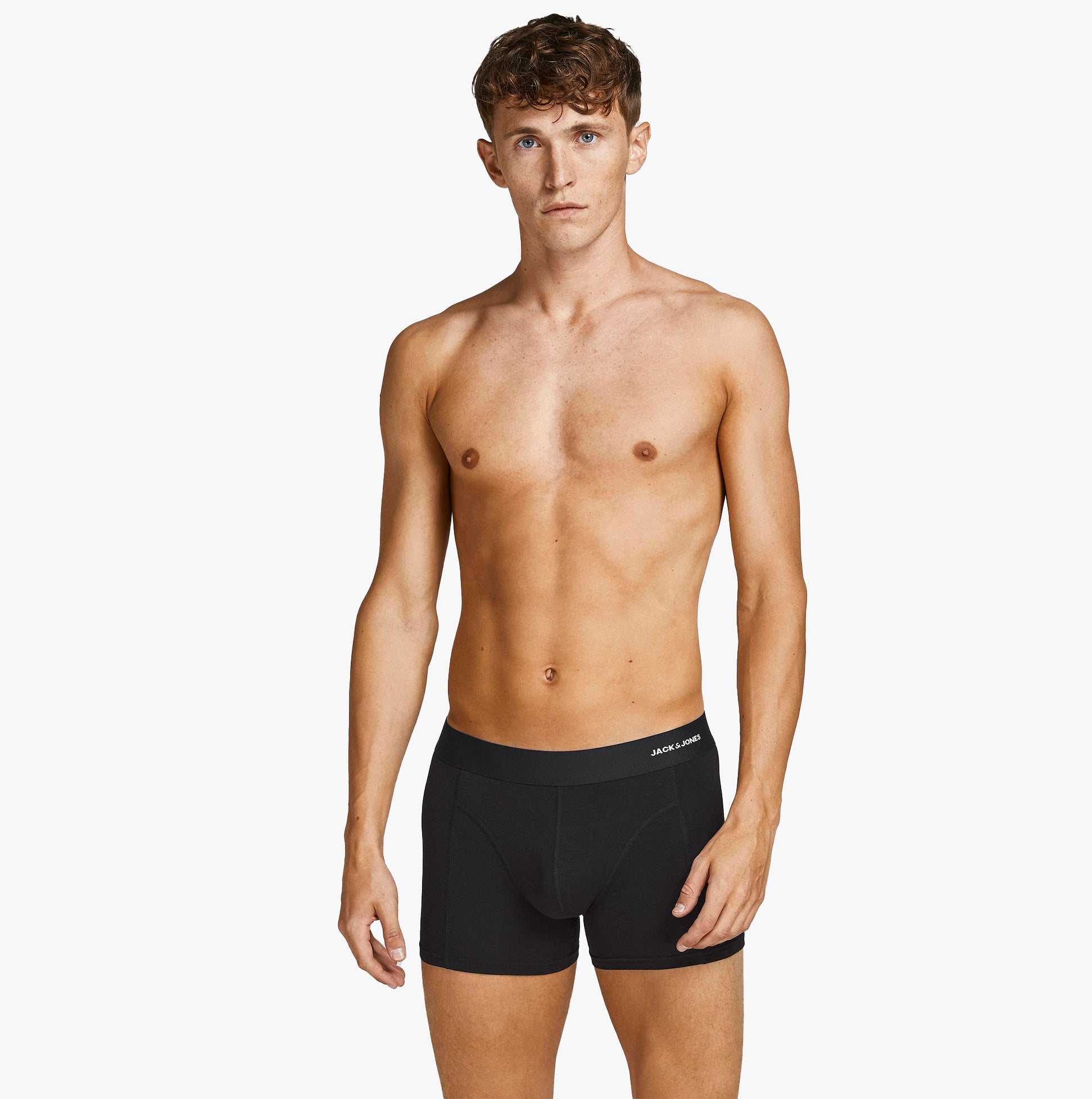 Jack & Jones BASIC BAMBOO Mens 3 Pack Trunks Forest Night