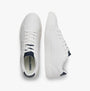 Top view of Jack & Jones BOSLEY PU Mens Trainers White showcasing lace-up design and lightweight comfort.