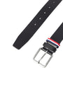 Jack & Jones ESPO Mens Belt Black side view showing buckle and strap details on leather.