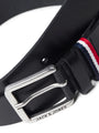 Jack & Jones ESPO Mens Belt Black detail view of buckle and strap