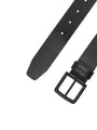 Jack & Jones ROMA Mens Belt Black detail view showing adjustable strap and buckle.