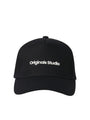 Jack & Jones VESTERBRO Mens Cap Black front view showing a sleek black baseball cap with white logo.