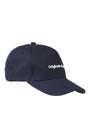 Jack & Jones VESTERBRO Mens Cap Sky Captain side view, navy blue baseball cap with white logo.