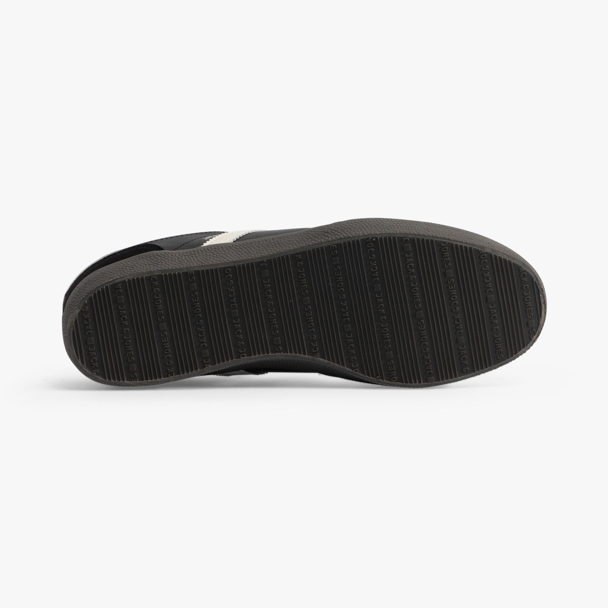 Jack & Jones MAMBO Mens Trainers Anthracite bottom view showing rubber sole design and texture.