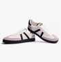 Jack & Jones MAMBO Mens Trainers Bright White, side view showcasing casual style, lace-up closure and round toe design.