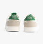 Jack & Jones EALING PU Mens Trainers White/Green rear view showing green logo detail.