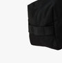 Jack & Jones NORTH Mens Toiletry Bag Black side view with zipper and strap detail