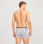 Jack & Jones HARVEY Mens 5-Pack Trunks Night Sky back view of model wearing trunks with floral design