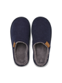 Jack & Jones CORDIE Mens Mule Slippers Navy Blazer top view showing soft lining and slip-on design