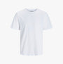 Jack & Jones LUCA SS Mens T-Shirt And Pants Set White front view, 100% cotton material, comfortable and regular fit.