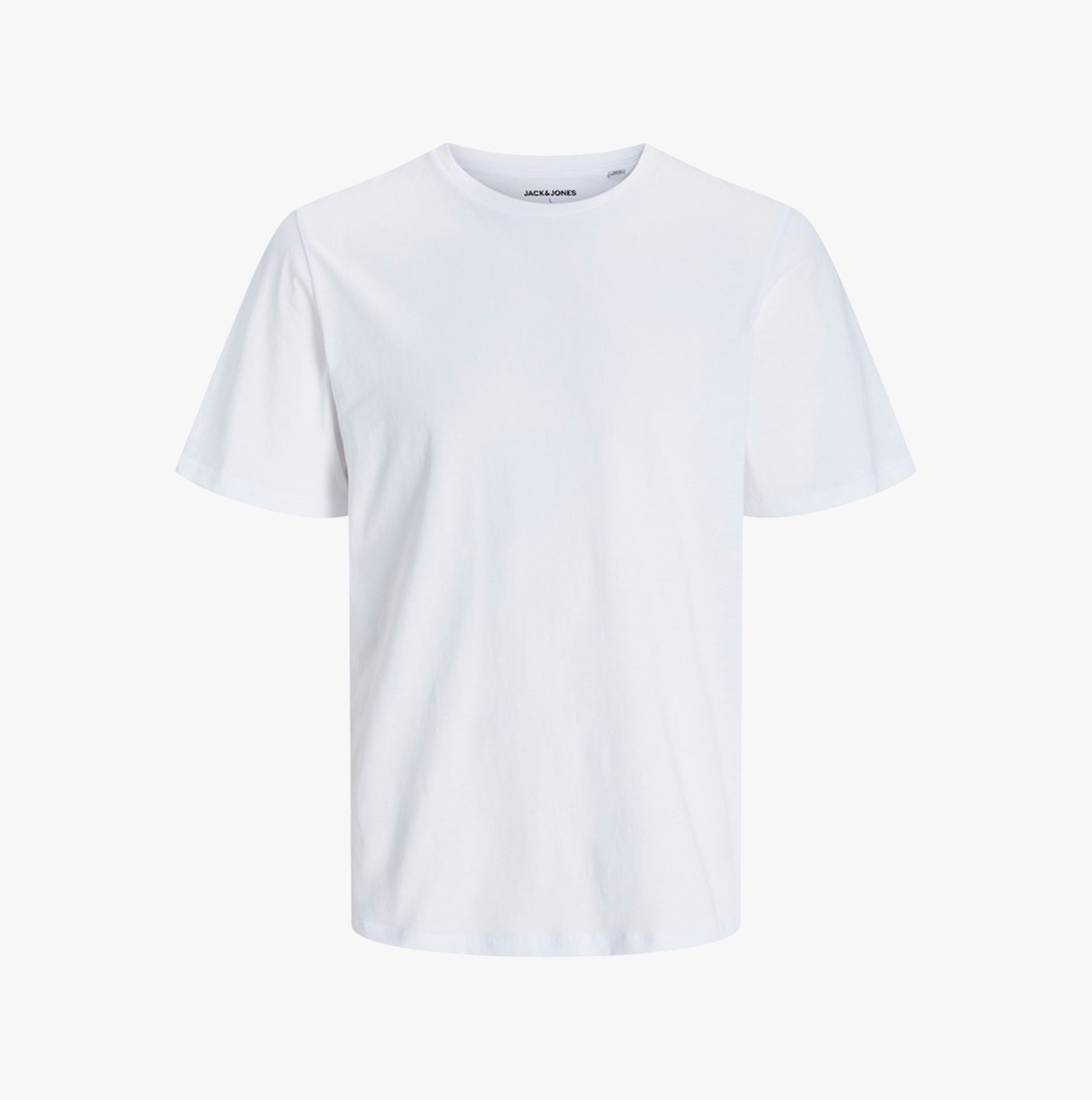Jack & Jones LUCA SS Mens T-Shirt And Pants Set White front view, 100% cotton material, comfortable and regular fit.