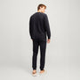 Jack & Jones SOLID LOUNGE Set Mens Black back view, showcasing comfortable loungewear in black.