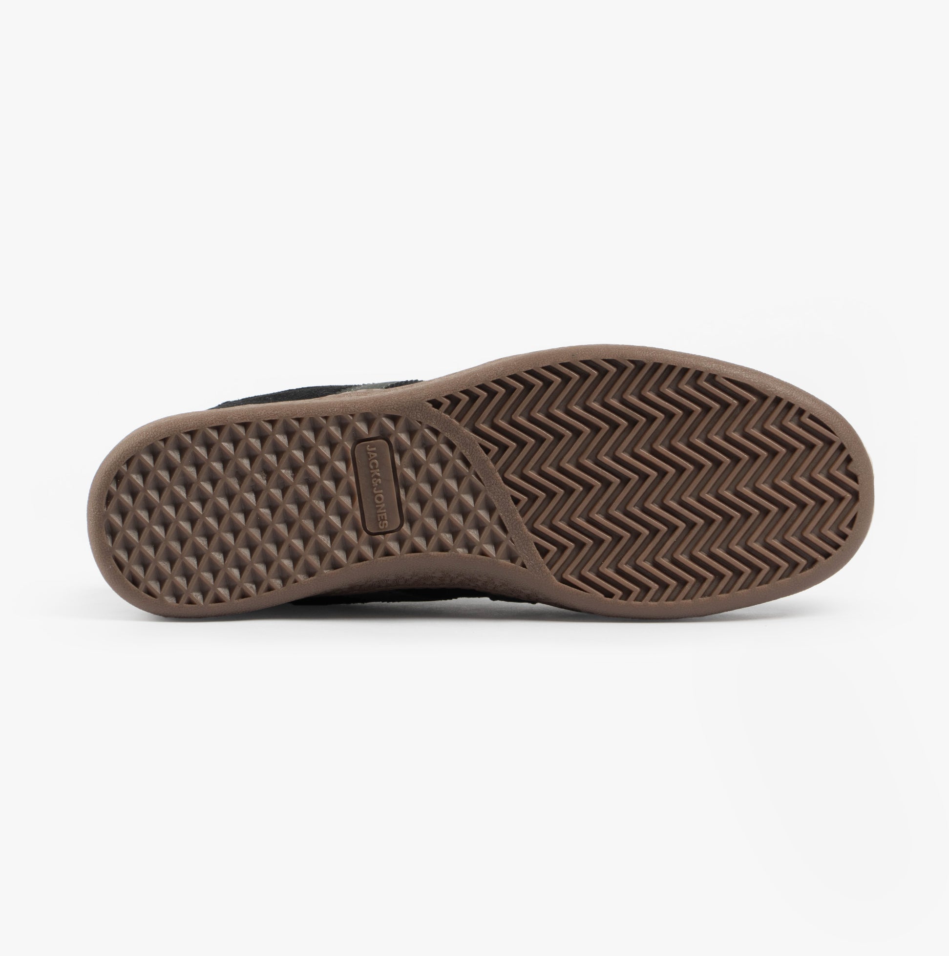 Jack & Jones JFWKIRK INTERNATIONAL CAMPAIGN Mens Trainers Anthracite bottom view showing rubber sole detail and pattern.