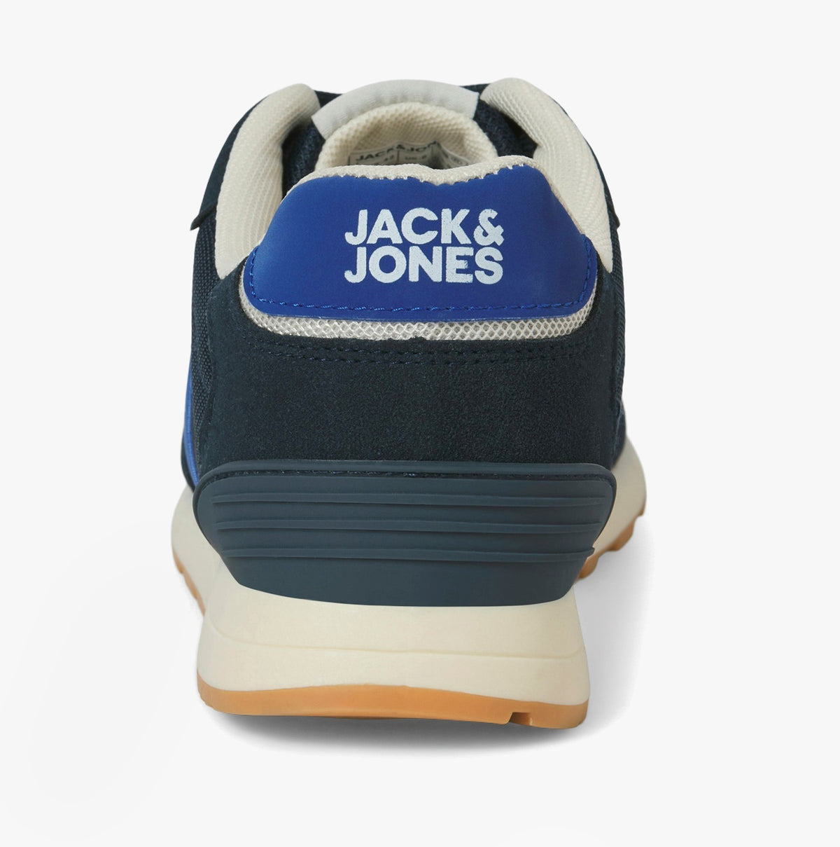 Jack & Jones SPIRIT RUNNER Mens Trainers Medieval Blue back view showing logo and design details.