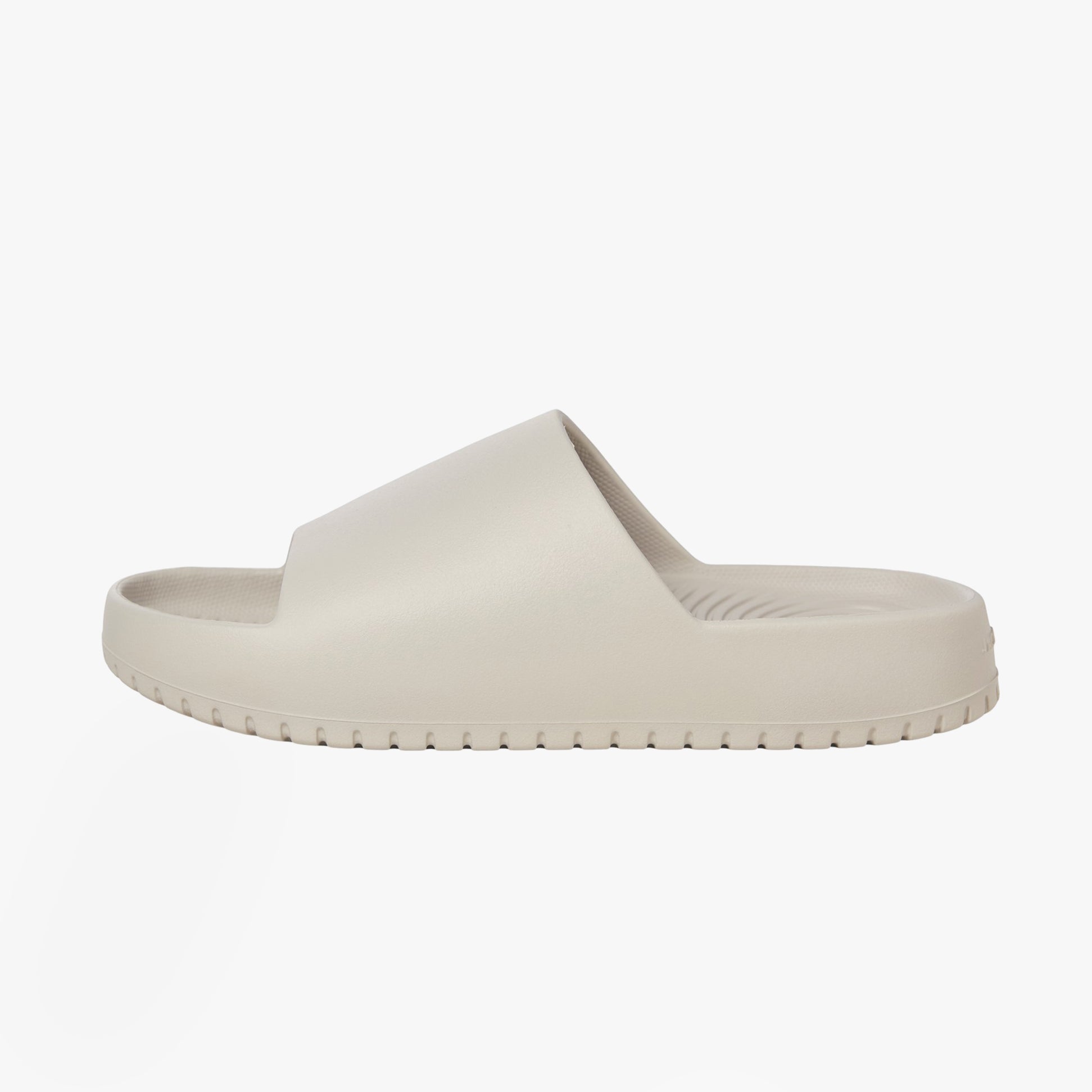 Jack & Jones RIPPLE MOULDED Mens Sandals Moonbeam side view showing lightweight EVA construction and slip-on design.