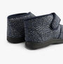 Jo & Joe BOB Mens Slippers Navy, back view showing textured upper and Velcro closure, featuring a relaxed fit.