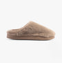 Jo & Joe CANDICE Womens Slippers Mink side view showing soft textile upper and rubber sole.