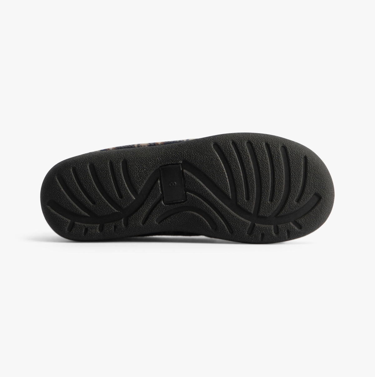 Jo & Joe ELSWICK Mens Slippers Navy bottom view, featuring rubber sole with textured design for grip.