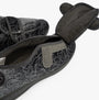 Jo & Joe GRACE Womens Slippers Grey top detail view showcasing touch fasten closure and intricate textured upper.