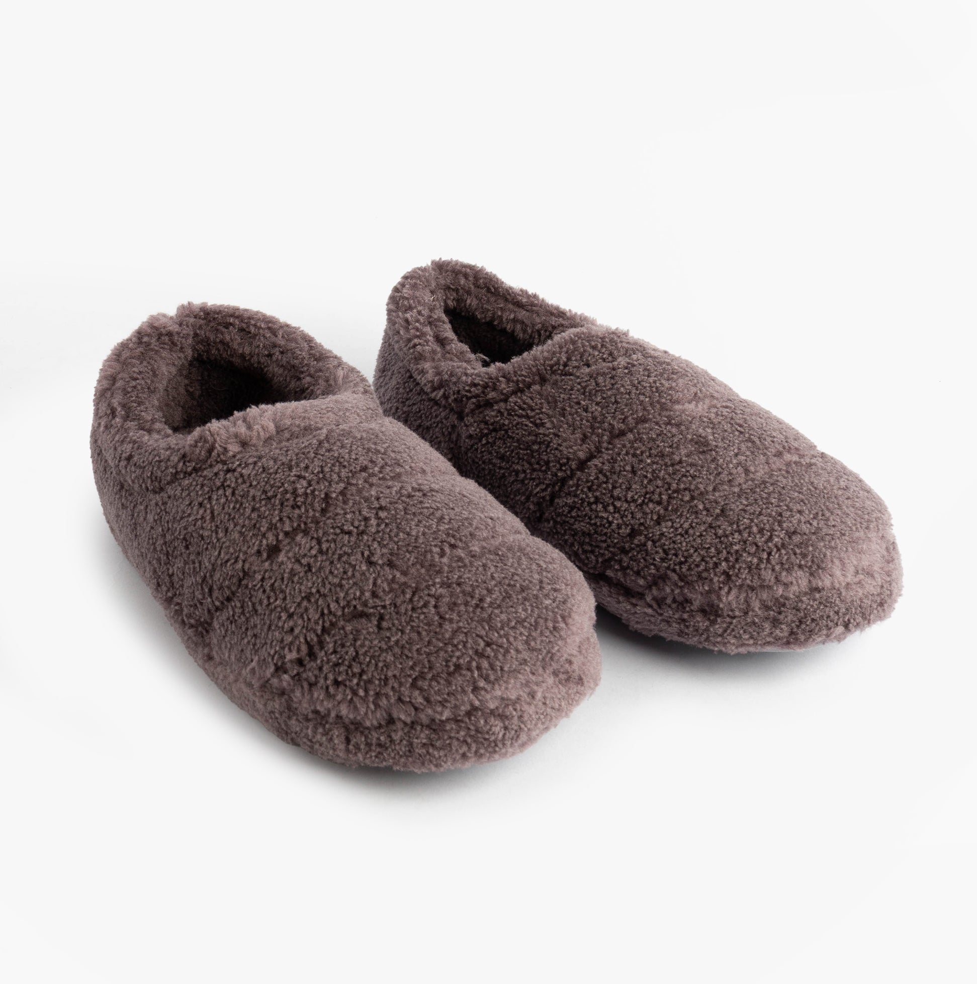 Jo & Joe HATTIE Womens Full Slippers Purple side view showing soft textile upper and warm lining.