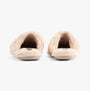 Jo & Joe ICELANDIC Womens Slippers Beige back view showing soft faux fur lining and slip-on design.