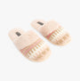 Jo & Joe ICELANDIC Womens Slippers Beige, front view, cozy textile upper with faux fur lining and round toe.
