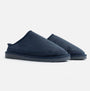 Jo & Joe KINROSS Mens Mule Slippers Navy side view, soft microfibre upper and EVA sole, perfect for comfort and warmth.