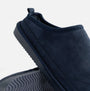 Jo & Joe KINROSS Mens Mule Slippers Navy side view showcasing soft microfibre upper and EVA sole