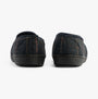 Jo & Joe LAWRENCE Mens Slippers Navy back view showcasing textile upper and rubber sole.