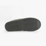 Jo & Joe LYLA Womens Mule Slippers Grey bottom view showing synthetic sole and herringbone pattern