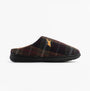 Jo & Joe NIDDERDALE Mens Mule Slippers Brown side view with wool upper and rubber sole.