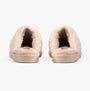 Jo & Joe PERSIAN Womens Slippers Beige back view with faux fur lining and slip-on design.
