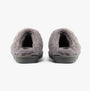 Jo & Joe PERSIAN Womens Slippers Pink/Grey back view showcasing faux fur lining and slip-on design.