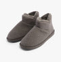 Jo & Joe ROSANNA Womens Slippers Charcoal, side view showing textured upper and faux fur lining.